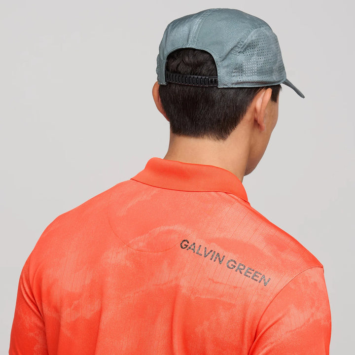 Mirza is a Breathable short sleeve golf shirt for Men in the color Orange(5)