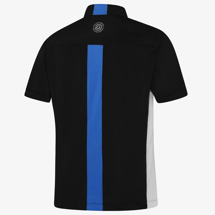 Mitchell is a Breathable short sleeve golf shirt for Men in the color Black/White/Royal Blue(1)