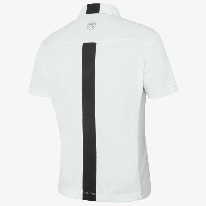 Mitchell is a Breathable short sleeve golf shirt for Men in the color White/Black/Cool Grey(7)
