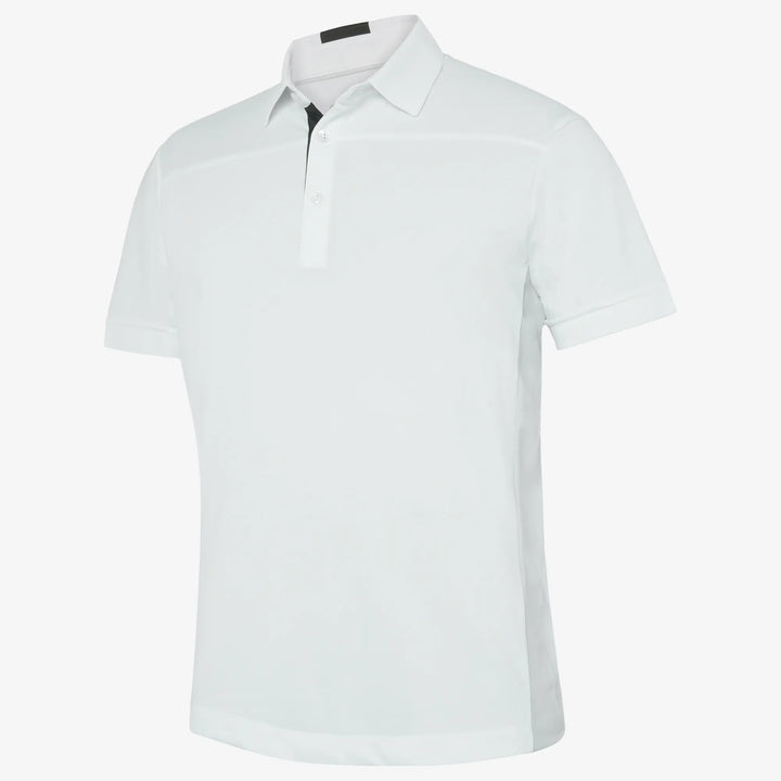 Mitchell is a Breathable short sleeve golf shirt for Men in the color White/Black/Cool Grey(0)