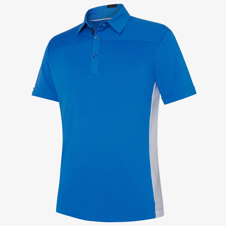 Mitchell is a Breathable short sleeve golf shirt for Men in the color Royal Blue/White/Black(0)