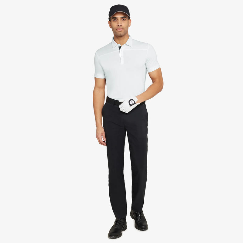 Mitchell is a Breathable short sleeve golf shirt for Men in the color White/Black/Cool Grey(2)