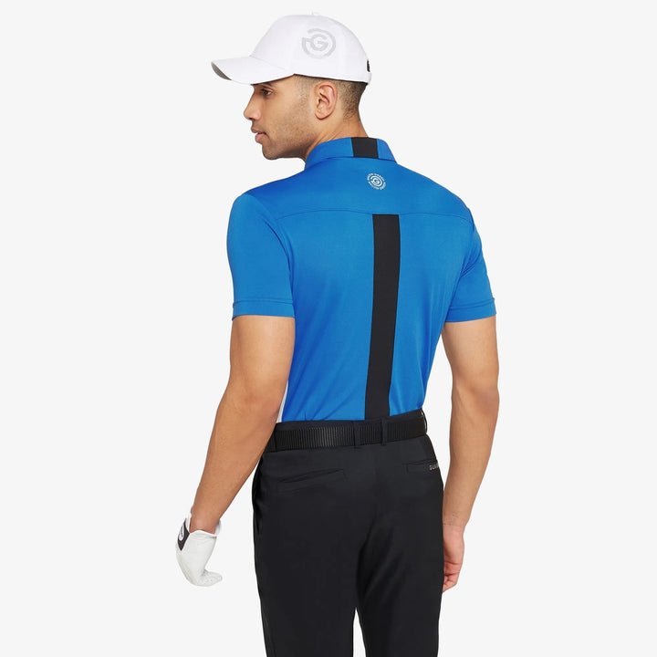 Mitchell is a Breathable short sleeve golf shirt for Men in the color Royal Blue/White/Black(4)