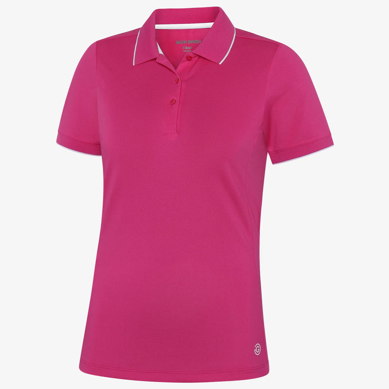 Molly is a Breathable short sleeve golf shirt for Women in the color Fuchsia(0)