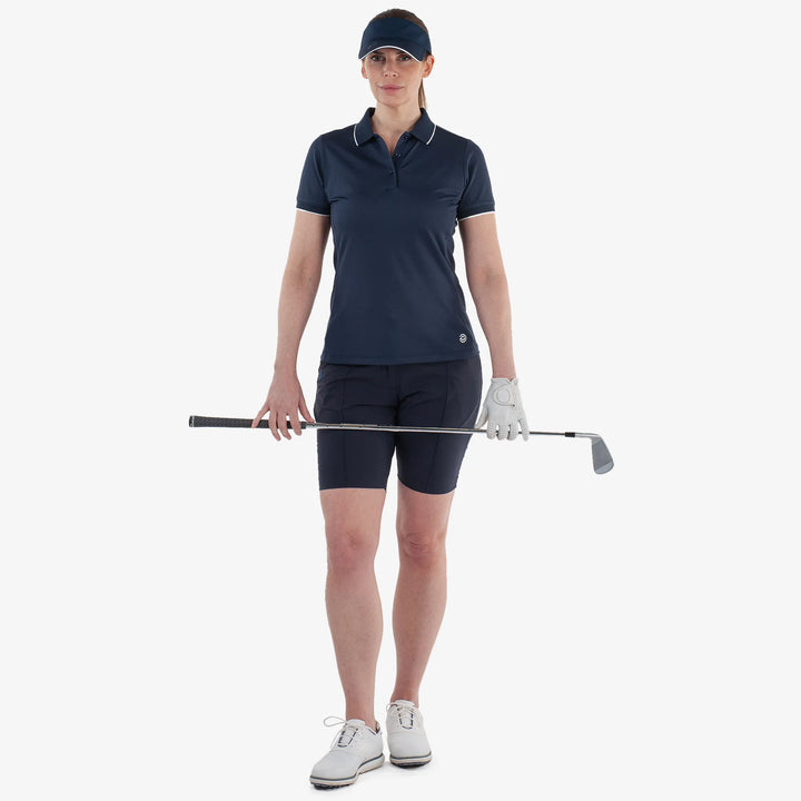 Molly is a Breathable short sleeve golf shirt for Women in the color Navy(2)