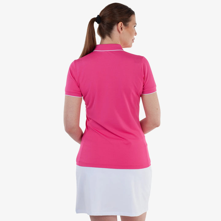 Molly is a Breathable short sleeve golf shirt for Women in the color Fuchsia(5)