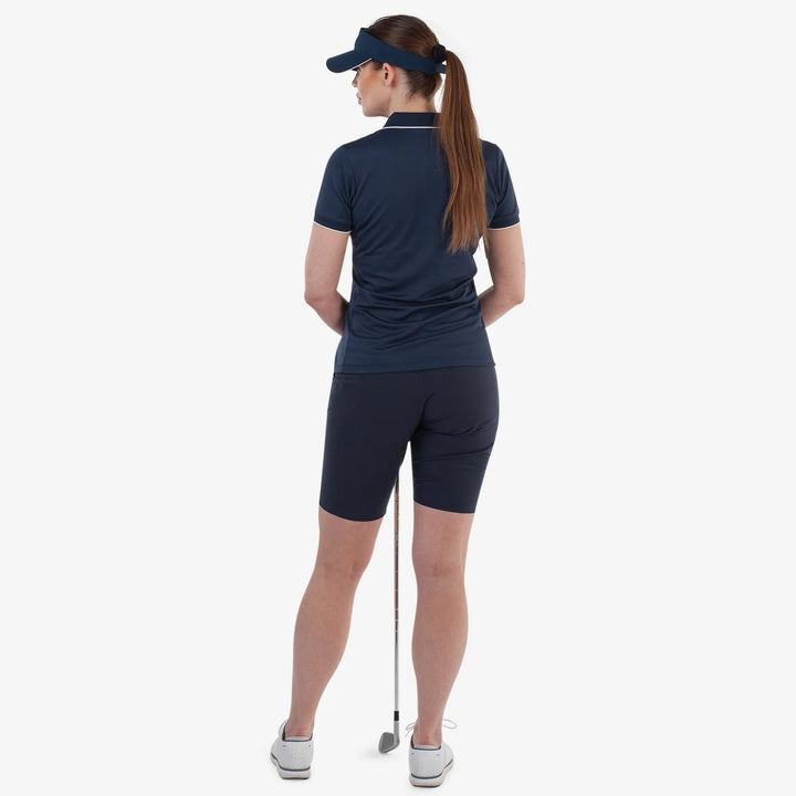 Molly is a Breathable short sleeve golf shirt for Women in the color Navy(5)