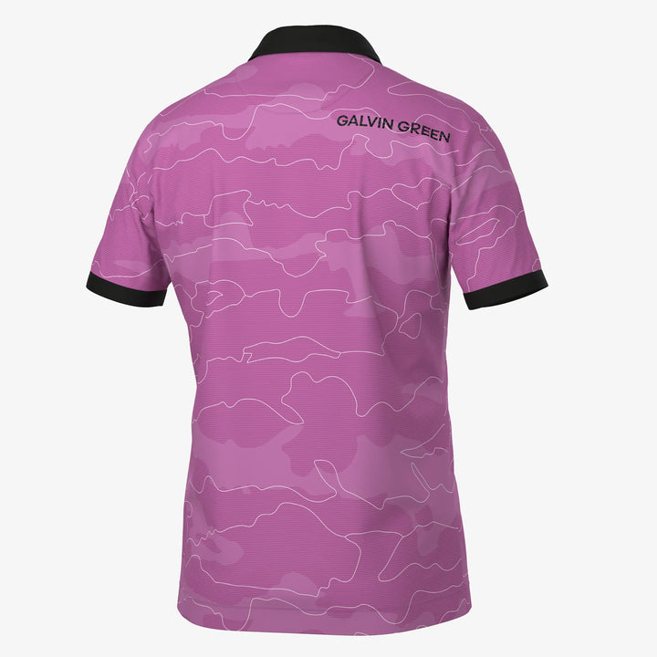 Monroe is a Breathable short sleeve golf shirt for Men in the color Super Pink(7)