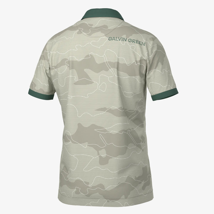 Monroe is a Breathable short sleeve golf shirt for Men in the color Abbey Stone(7)