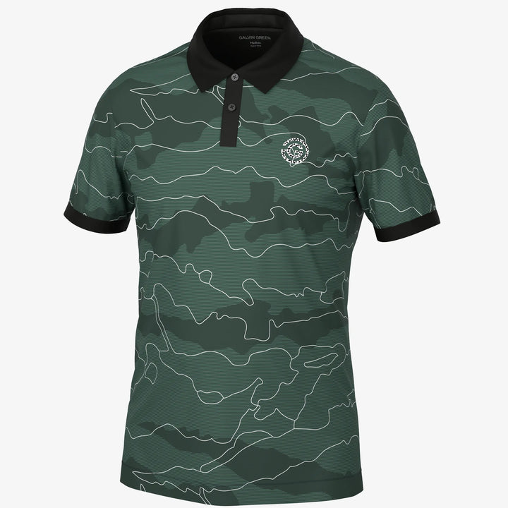 Monroe is a Breathable short sleeve golf shirt for Men in the color Deep Forest(0)