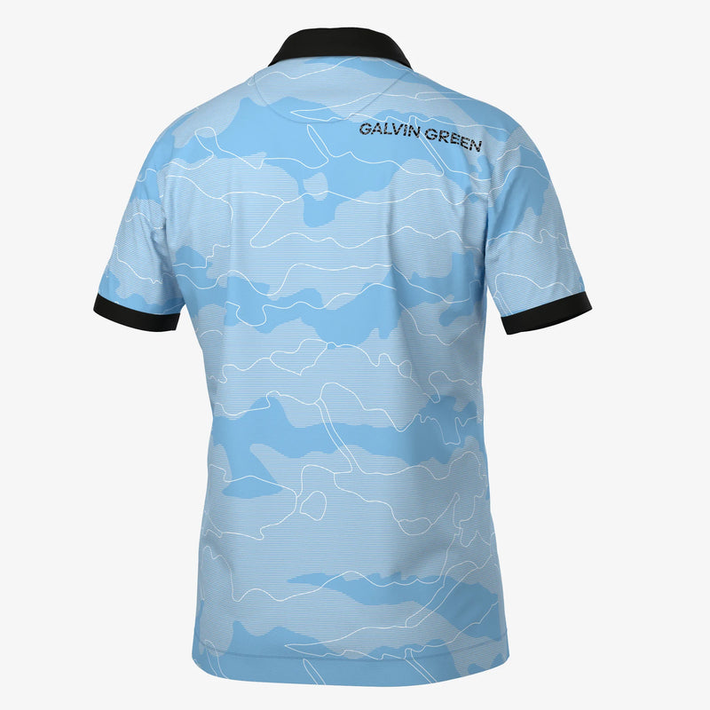 Monroe is a Breathable short sleeve golf shirt for Men in the color Alaskan Blue(7)