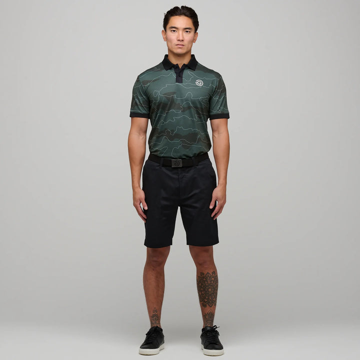 Monroe is a Breathable short sleeve golf shirt for Men in the color Deep Forest(2)
