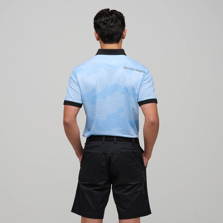 Monroe is a Breathable short sleeve golf shirt for Men in the color Alaskan Blue(4)