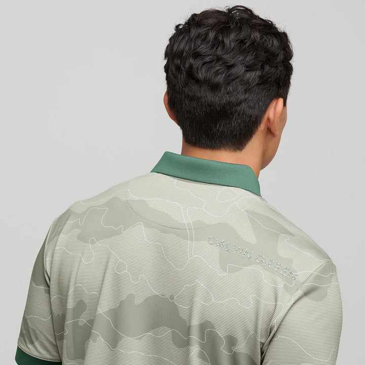 Monroe is a Breathable short sleeve golf shirt for Men in the color Abbey Stone(5)