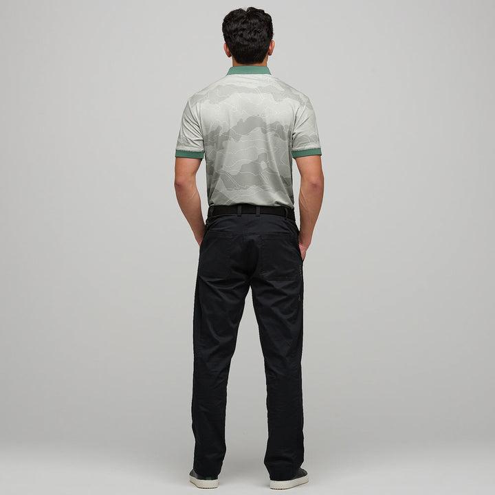 Monroe is a Breathable short sleeve golf shirt for Men in the color Abbey Stone(6)