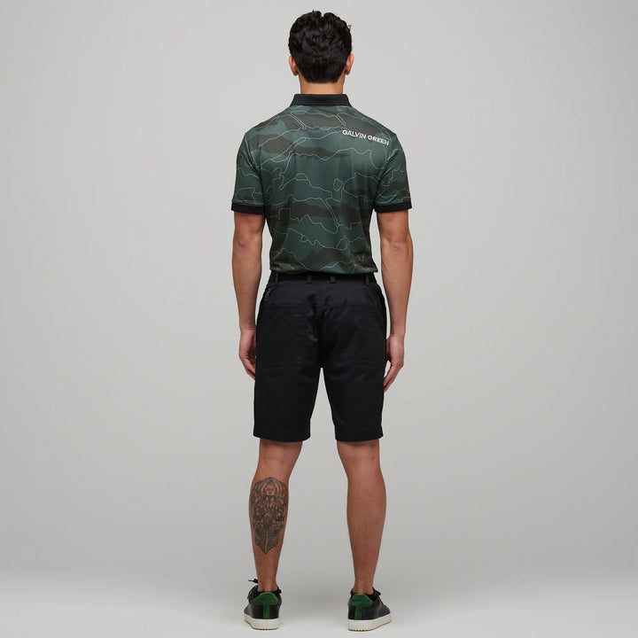 Monroe is a Breathable short sleeve golf shirt for Men in the color Deep Forest(6)