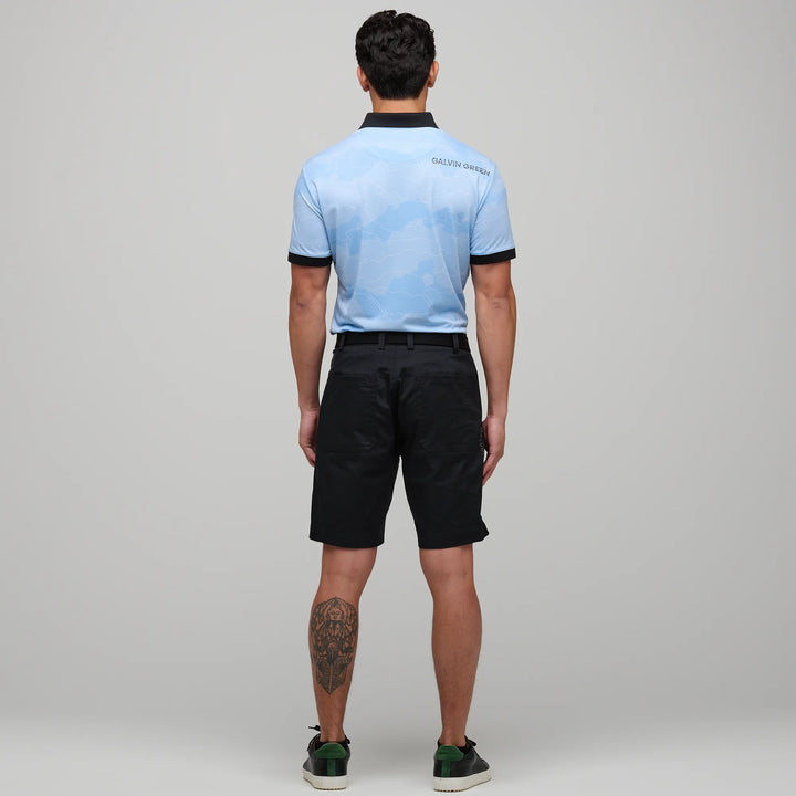 Monroe is a Breathable short sleeve golf shirt for Men in the color Alaskan Blue(6)