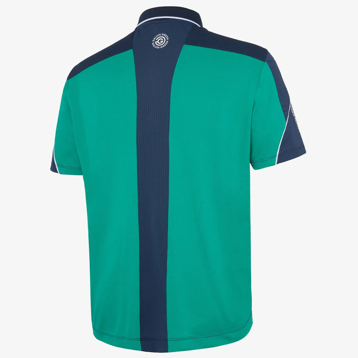 Monte is a Breathable short sleeve golf shirt for Men in the color Navy/Golf Green(7)