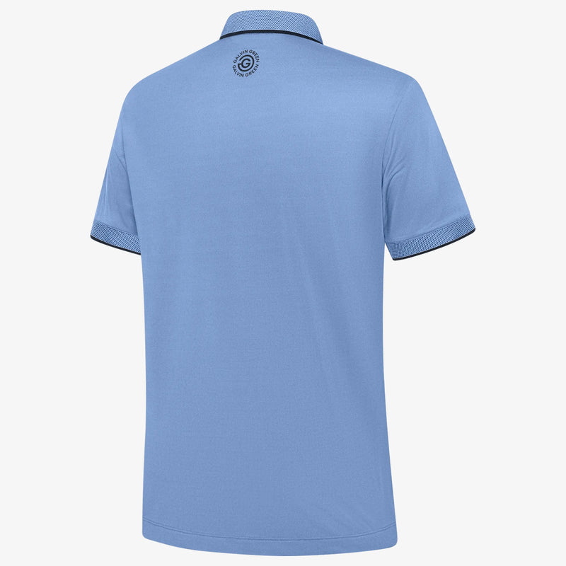 Moon is a Breathable short sleeve golf shirt for Men in the color Royal Blue/Black(1)