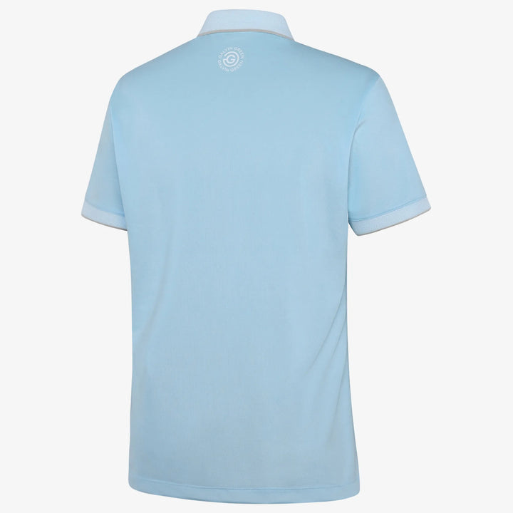 Moon is a Breathable short sleeve golf shirt for Men in the color Crystal Blue/Sand(1)