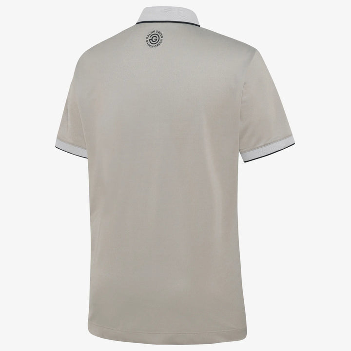 Moon is a Breathable short sleeve golf shirt for Men in the color Sand/Navy(1)
