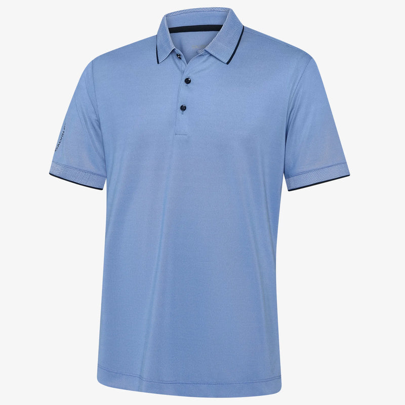 Moon is a Breathable short sleeve golf shirt for Men in the color Royal Blue/Black(0)