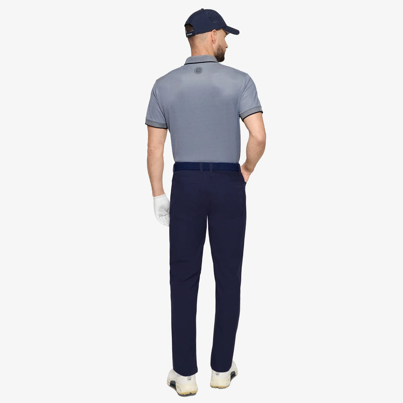 Moon is a Breathable short sleeve golf shirt for Men in the color Moonlight Blue/Navy(5)