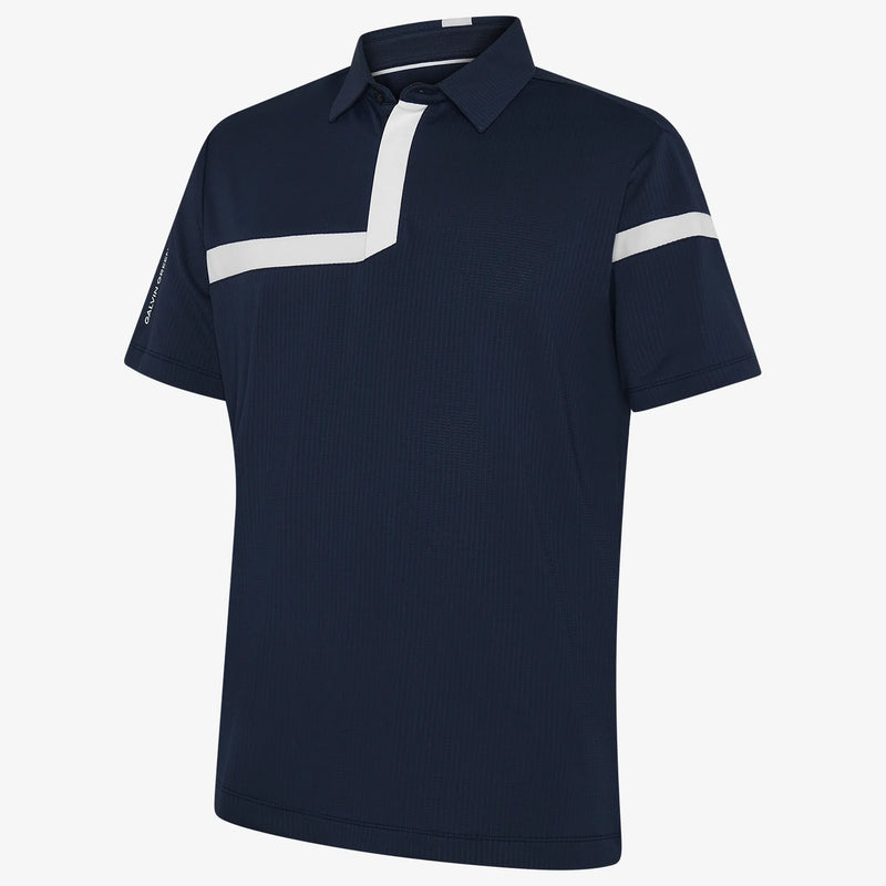 Morley is a Breathable short sleeve golf shirt for Men in the color Navy/White(0)