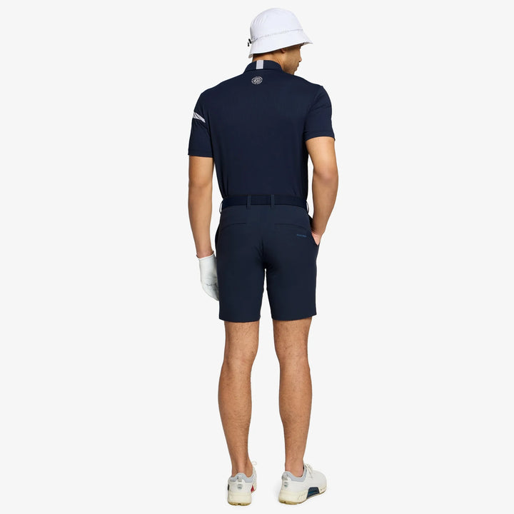Morley is a Breathable short sleeve golf shirt for Men in the color Navy/White(5)