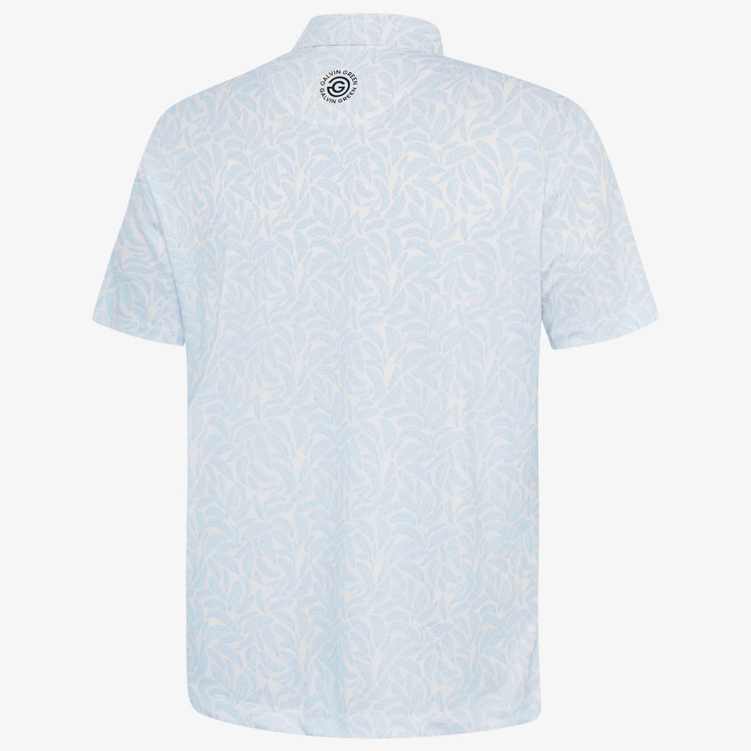 Muir is a Breathable short sleeve golf shirt for Men in the color Crystal Blue(6)