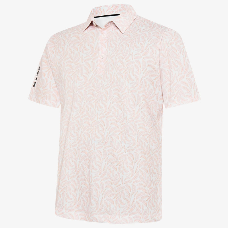 Muir is a Breathable short sleeve golf shirt for Men in the color Orange(0)