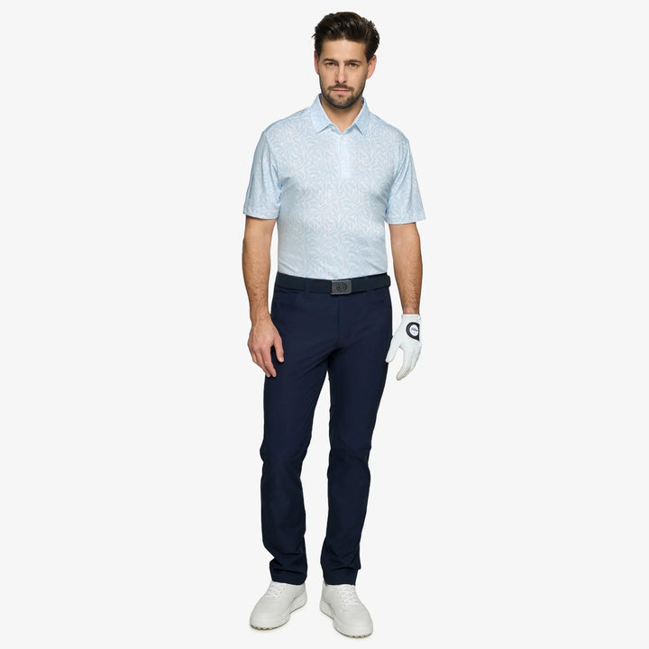 Muir is a Breathable short sleeve golf shirt for Men in the color Crystal Blue(2)