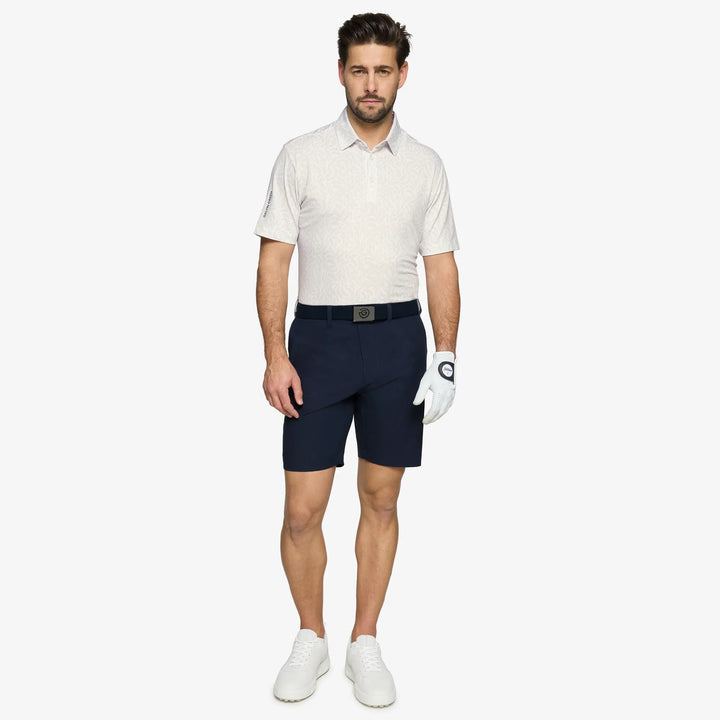 Muir is a Breathable short sleeve golf shirt for Men in the color Sand(2)
