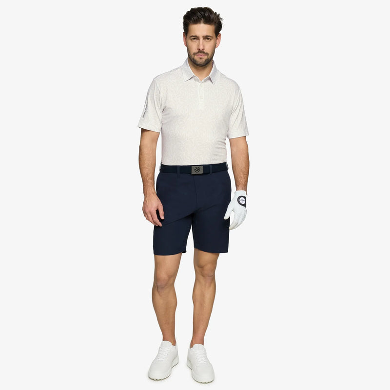Muir is a Breathable short sleeve golf shirt for Men in the color Sand(2)