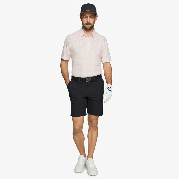 Muir is a Breathable short sleeve golf shirt for Men in the color Orange(2)