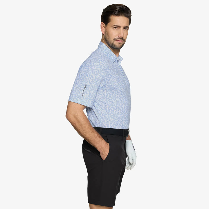 Muir is a Breathable short sleeve golf shirt for Men in the color Royal Blue(3)
