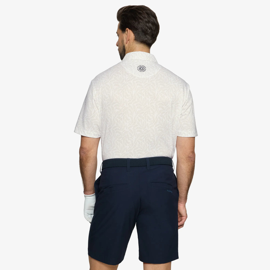 Muir is a Breathable short sleeve golf shirt for Men in the color Sand(4)