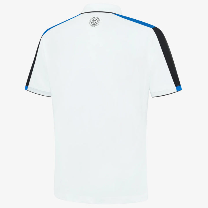 Mulligan is a Breathable short sleeve golf shirt for Men in the color Royal Blue/White/Black(6)