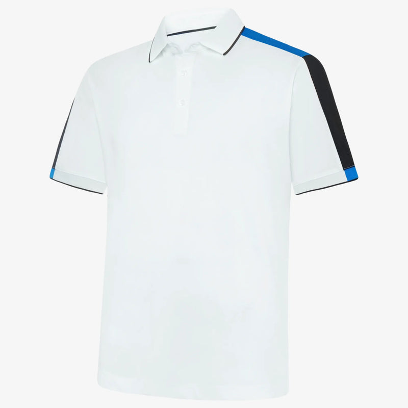 Mulligan is a Breathable short sleeve golf shirt for Men in the color Royal Blue/White/Black(0)