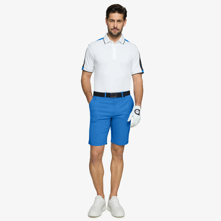Mulligan is a Breathable short sleeve golf shirt for Men in the color Royal Blue/White/Black(2)