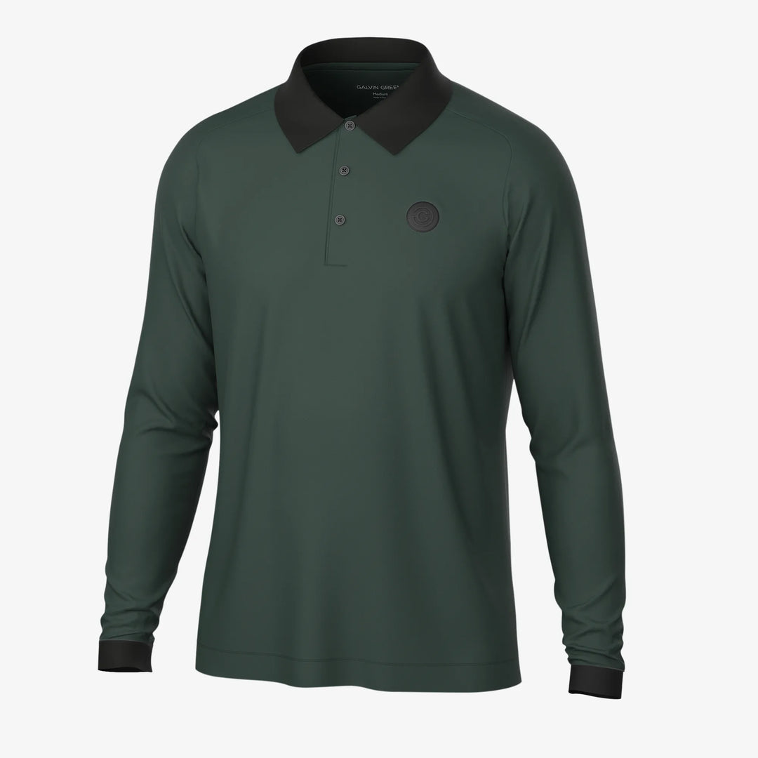 Murdoch is a Breathable long sleeve golf shirt for Men in the color Jungle Green(0)