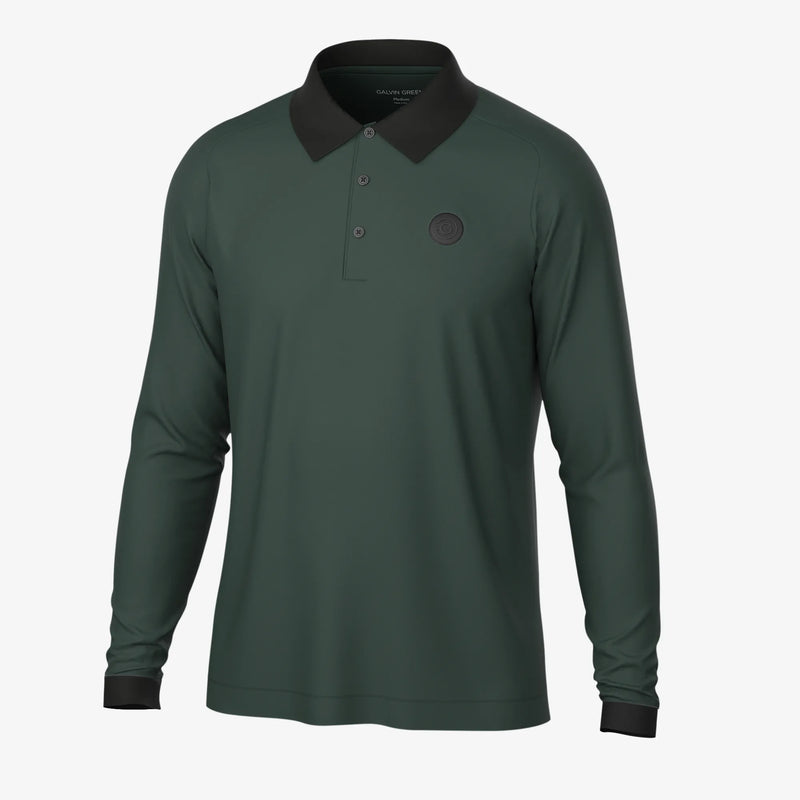 Murdoch is a Breathable long sleeve golf shirt for Men in the color Jungle Green(0)
