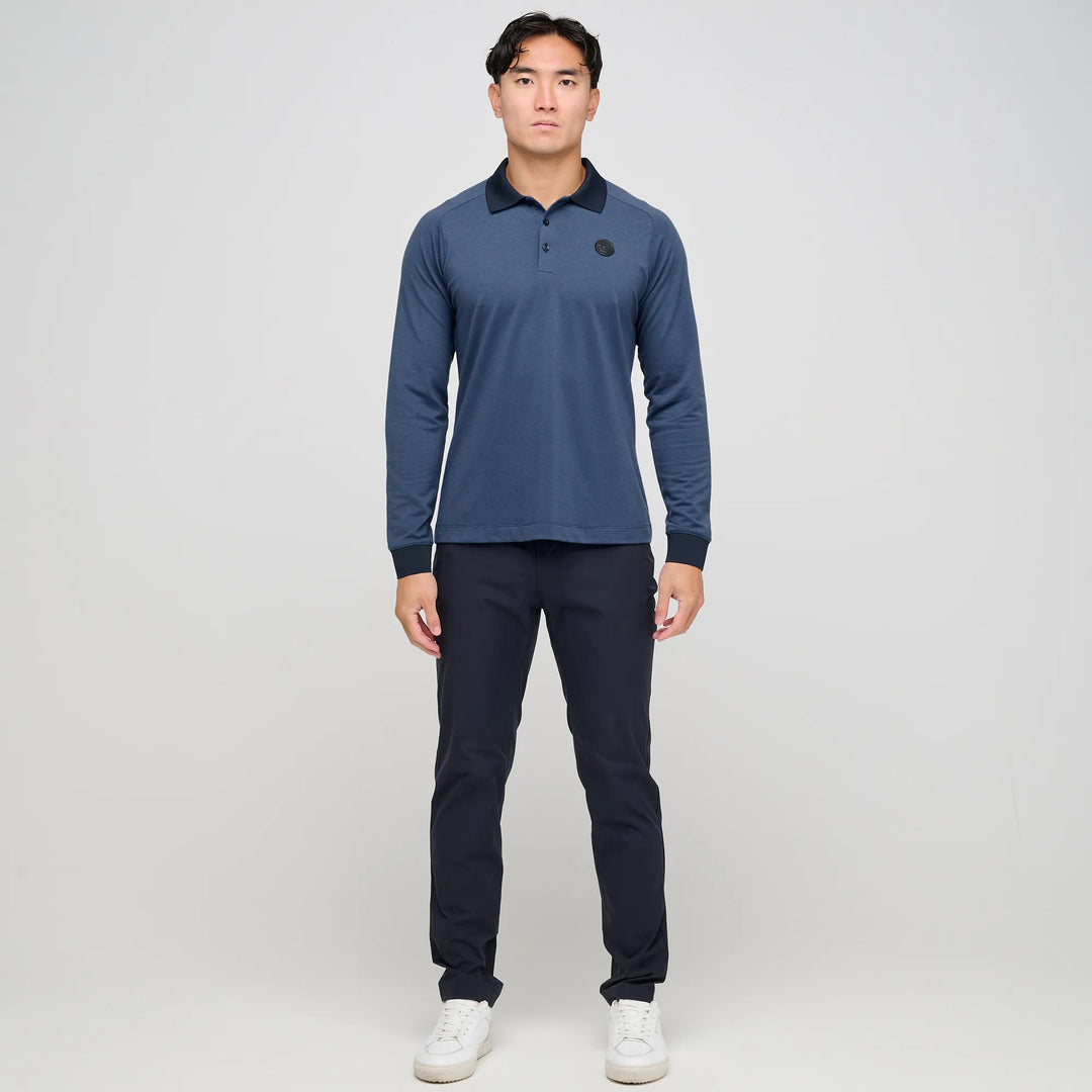 Murdoch is a Breathable long sleeve golf shirt for Men in the color Blue Slate(2)