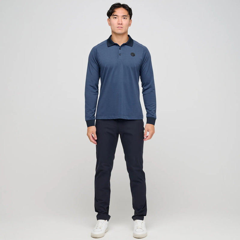 Murdoch is a Breathable long sleeve golf shirt for Men in the color Blue Slate(2)