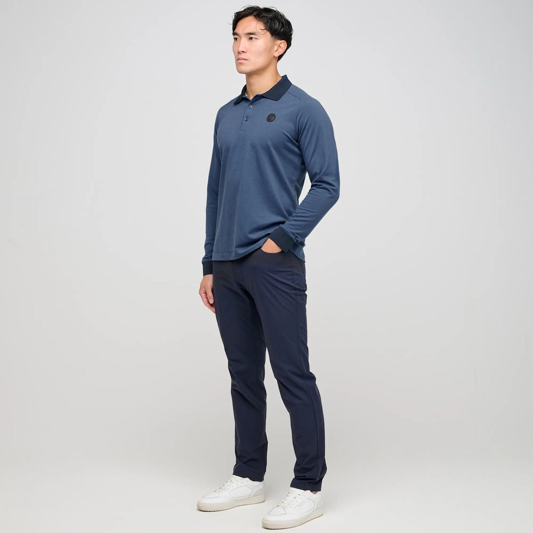 Murdoch is a Breathable long sleeve golf shirt for Men in the color Blue Slate(3)