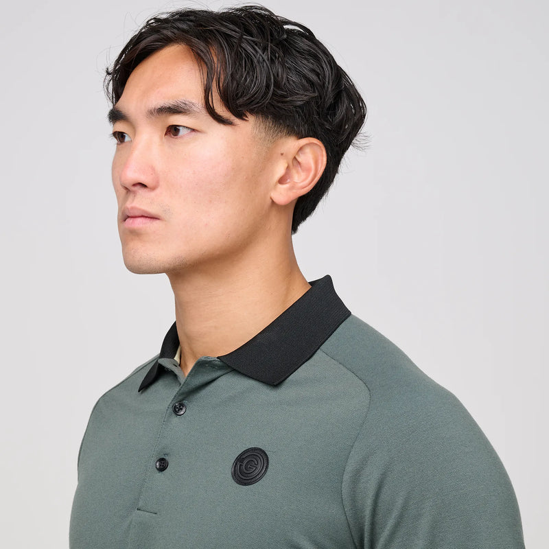 Murdoch is a Breathable long sleeve golf shirt for Men in the color Jungle Green(3)
