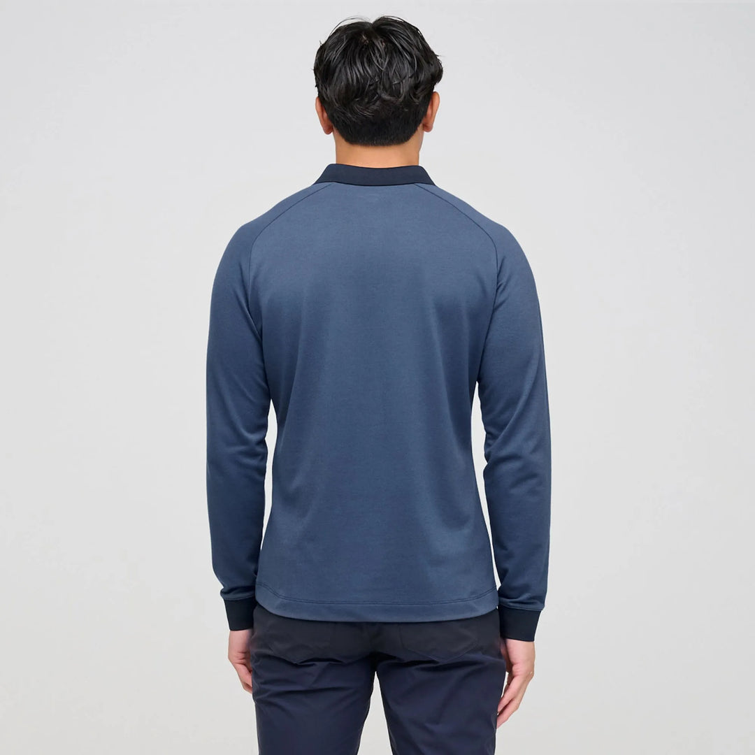 Murdoch is a Breathable long sleeve golf shirt for Men in the color Blue Slate(5)