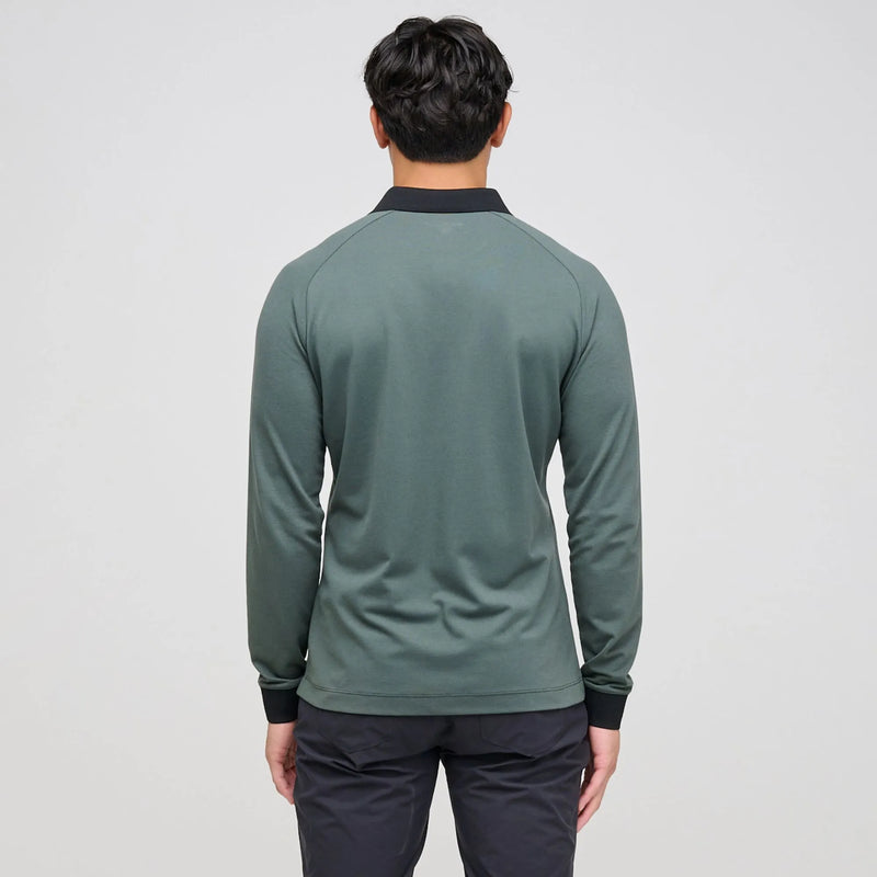 Murdoch is a Breathable long sleeve golf shirt for Men in the color Jungle Green(4)