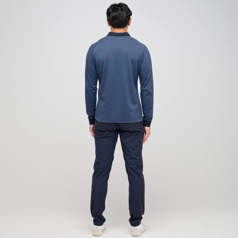 Murdoch is a Breathable long sleeve golf shirt for Men in the color Blue Slate(6)