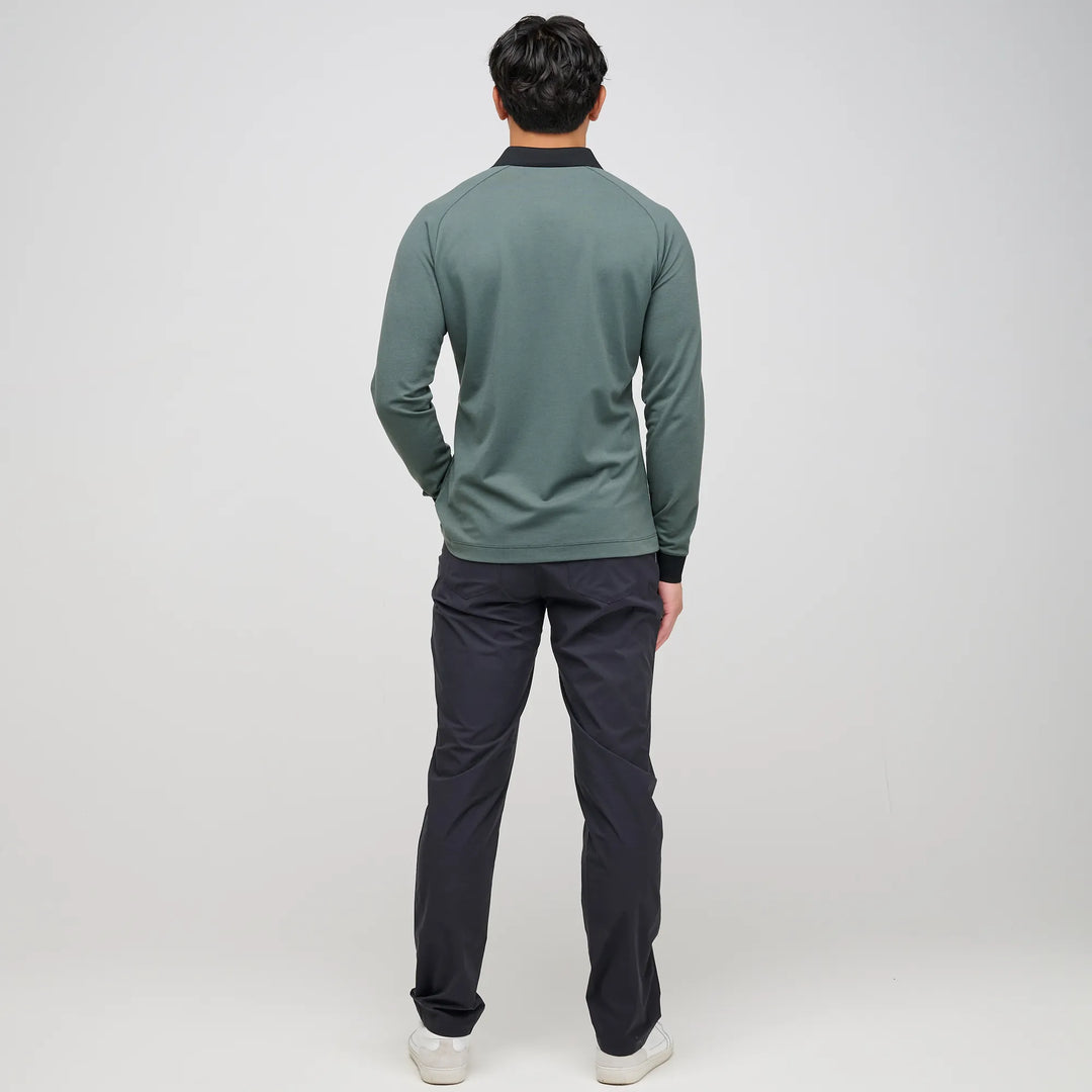 Murdoch is a Breathable long sleeve golf shirt for Men in the color Jungle Green(5)